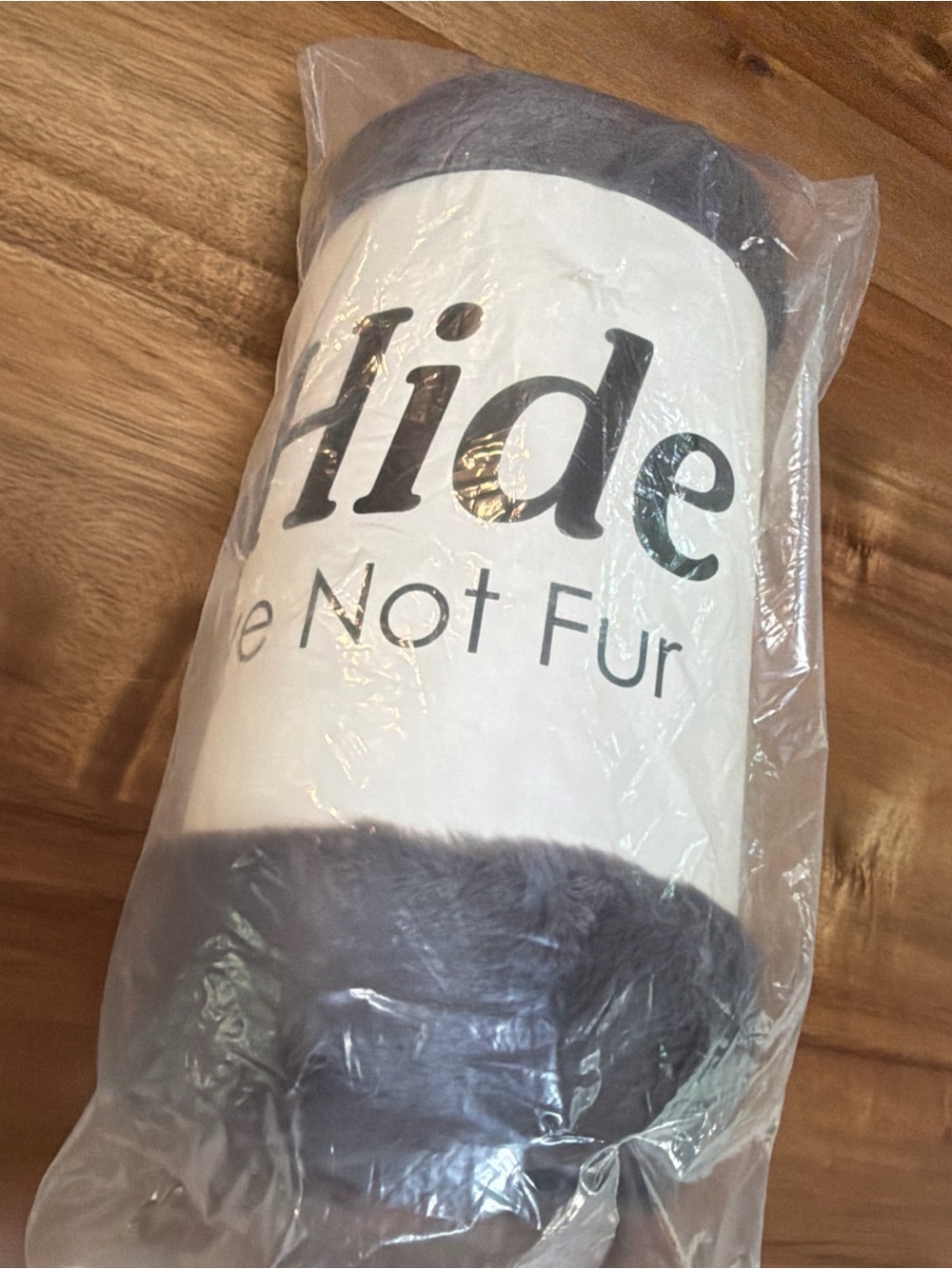 Unhide For Love not Fur CHARCOAL 50” X 60” - NEW in Packaging